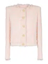 Balmain Five-button Tweed Jacket In Beis