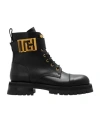 Balmain Combat Ankle Boots In Black
