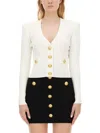 Balmain Top  Woman Color Salmon In Black