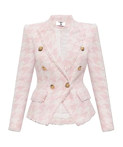 BALMAIN BALMAIN CHECK PATTERNED TWEED BLAZER