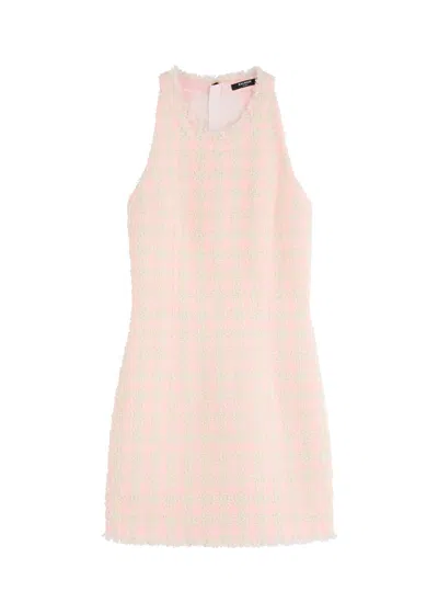 BALMAIN BALMAIN CHECKED BOUCLÉ TWEED MINI DRESS