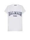 Balmain Gingham Paris T-shirt In White