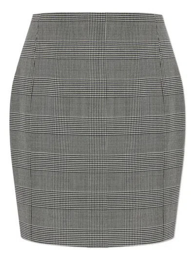 BALMAIN CHECKED MINI SKIRT
