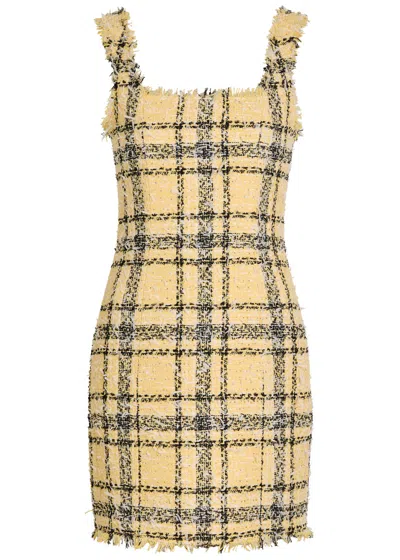 BALMAIN BALMAIN CHECKED TWEED MINI DRESS