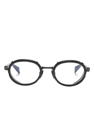 Balmain Chevalier Oval-frame Glasses In Black