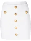 Balmain Knit Mini Skirt With Embossed Buttons Women
