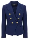 Balmain Classic Double-breasted Blazer In Blue