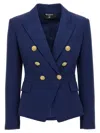 Balmain Classic Double-breasted Blazer In Blue