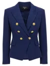 Balmain Classic Double-breasted Blazer In Blue
