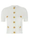 Balmain Short Sleeve Buttoned Pocket Knit Cardigan