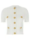 Balmain Short Sleeve Buttoned Pocket Knit Cardigan