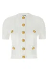 Balmain Short Sleeve Buttoned Pocket Knit Cardigan