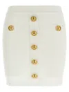 Balmain Knit Mini Skirt With Embossed Buttons Women