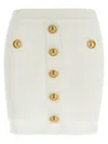 Balmain Knit Mini Skirt With Embossed Buttons Women