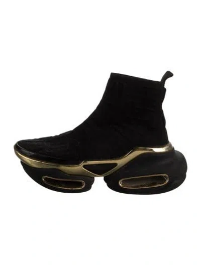 Pre-owned Balmain Chunky Sneakers In Black