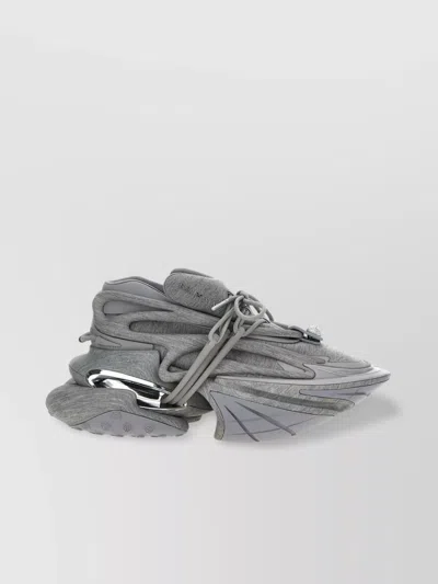 Balmain 'chunky Sole' High-top Sneakers With 'textured Panels'