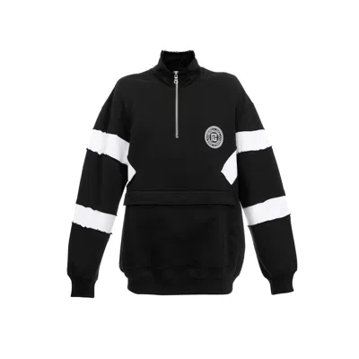 BALMAIN BALMAIN CIRCLE LOGO COTTON SWEATSHIRT MEN