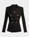 Balmain Wool Blazer With Iconic Metal Buttons In Black