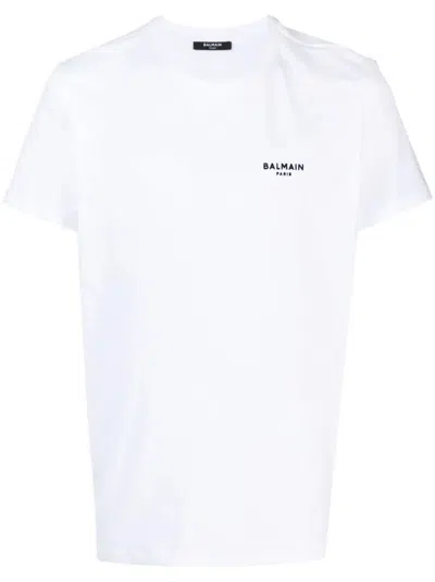 Balmain Classic Fit Flock T-shirt In White