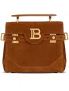Balmain Medium Handle Bag Adjustable Strap Hardware In Brown