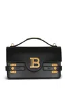 Balmain B-buzz 17 Leather Shoulder Bag In Black