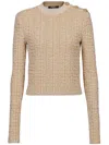 Balmain Labyrinth Pattern Knitted Top In Brown