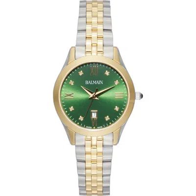Balmain Classic R Diamond Two-tone Bracelet Watch, 30mm
