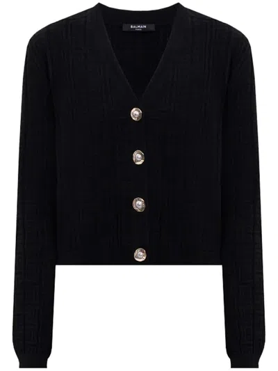 Balmain Classic Short Cardigan Clothing In Black