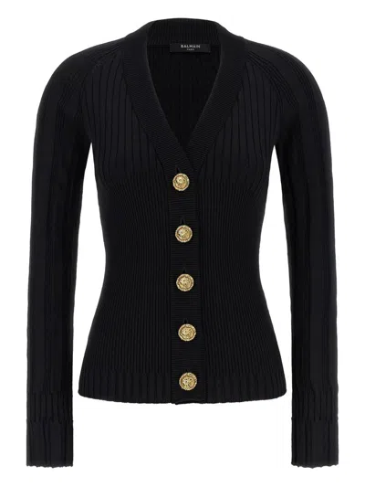 Balmain Classic Short Cardigan Clothing In Black