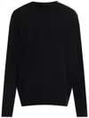 Balmain Button-embellished Shoulder Sweater In Black
