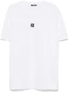 Balmain Logo Embroidered Crewneck T-shirt In White