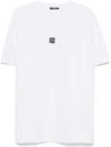 Balmain Logo Embroidered Crewneck T-shirt In White