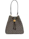 Balmain Black Pulse Monogram Jacquard Backpack In Ivoirenoir
