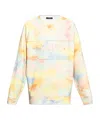 Balmain Logoed Sweatshirt With Distressed Trims In Nude