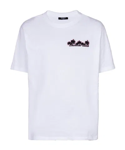 BALMAIN CLUB BALMAIN SIGNATURE PRINTED T-SHIRT