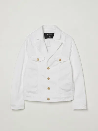 Balmain Coat  Kids Color White