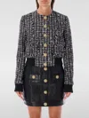 Balmain Buttoned Metallic Tweed Bomber Jacket In Multicolor