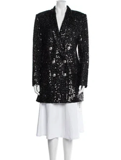 Pre-owned Balmain Coat In Black