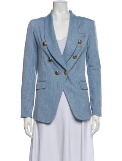 Pre-owned Balmain Coat In Blue