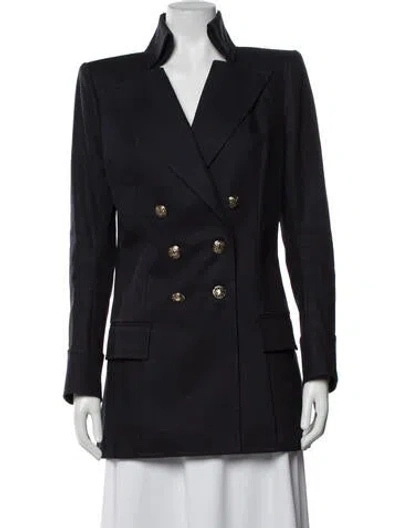 Pre-owned Balmain Coat In Blue