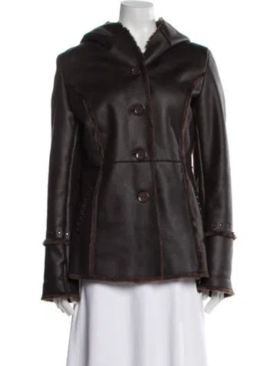 Pre-owned Balmain Coat In Brown