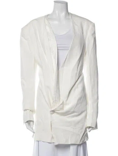 Pre-owned Balmain Coat In Neutrals