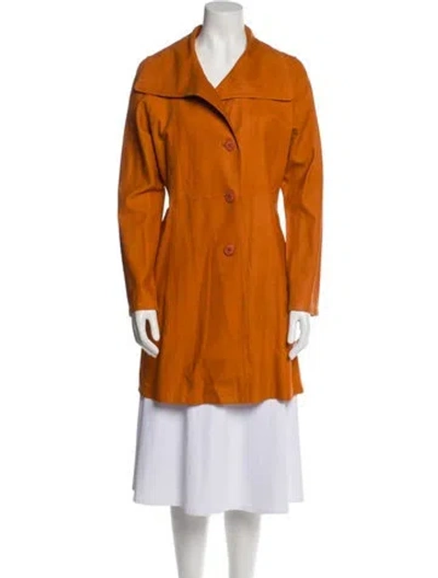 Pre-owned Balmain Coat In Orange