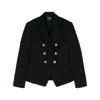 Balmain 6-button Double-breasted Wool Blazer In Black