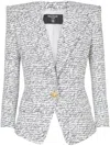 Balmain Women 1 Btn Love Letter Print Tailored Jacket In White