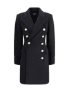 Balmain Coats In Black