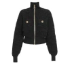 Balmain Coats Black In Black
