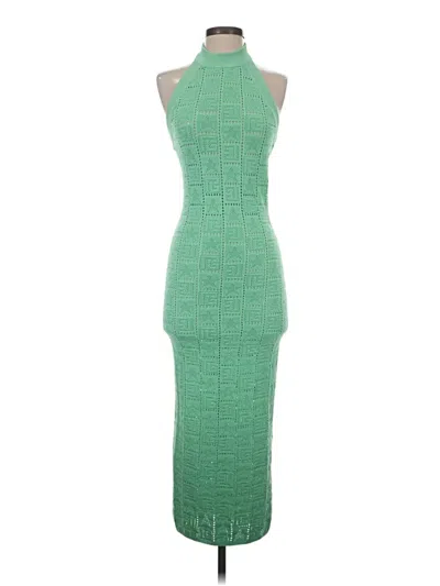 Pre-owned Balmain Cocktail Dress In Green
