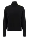 Balmain Cashmere Wool Sweater Sweaters And Cardigans Black In Black