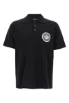 Balmain 'coin' Polo Shirt With Polo Collar In Black